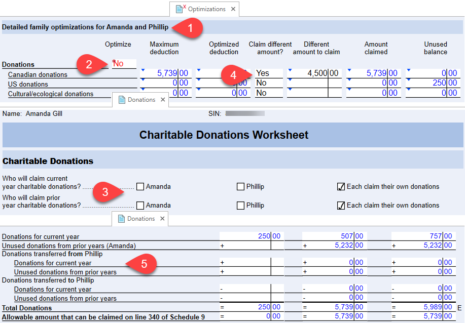 Screen Capture: Optimizations and transfer of donations