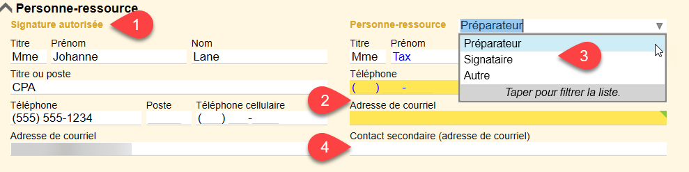 Capture d’écran : Choisissez une personne-ressource sur la grille de calcul Info