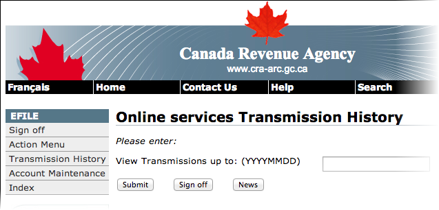 Check the transmission status of your returns