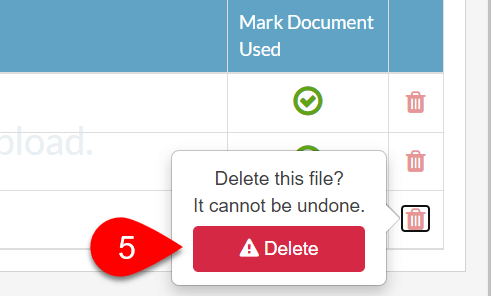 Screen Capture: Delete this file? It cannot be undone.