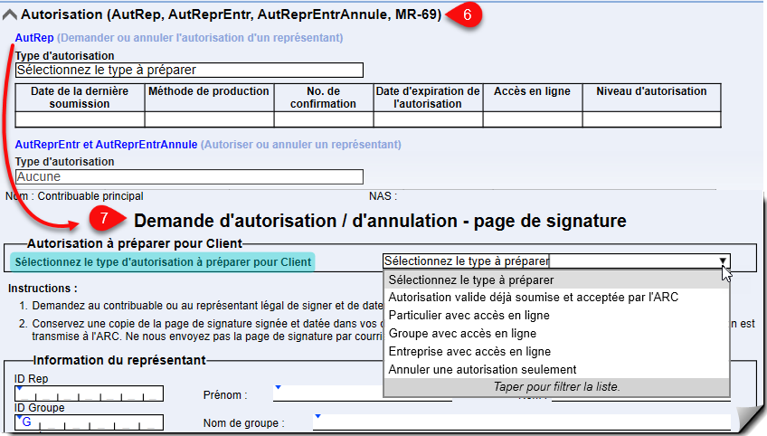 Capture d'écran : Autorisation