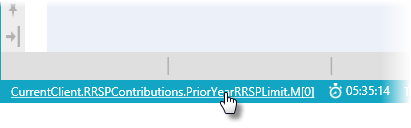 Click the hyperlink to put the field code onto your clipboard