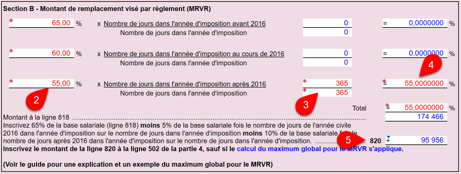 Capture d’écran : Valeurs de remplacement sur le T661