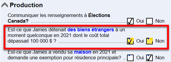 Question sur les biens étrangers