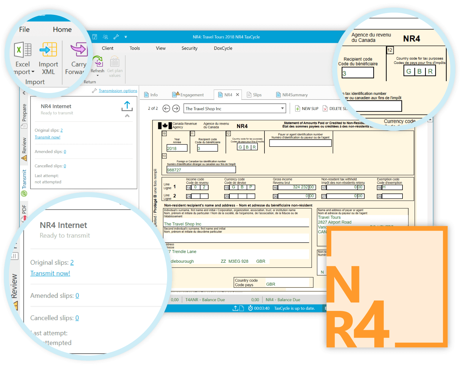 TaxCycle NR4