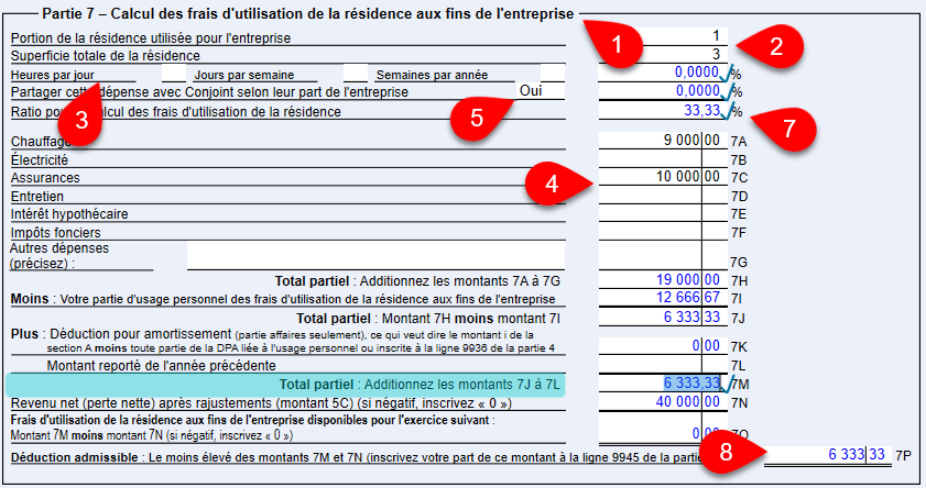 Frais d'utilisation