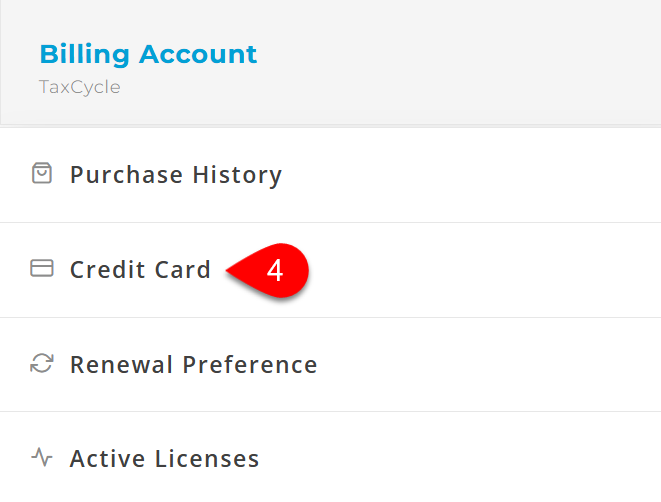 Screen Capture: Click Credit Card