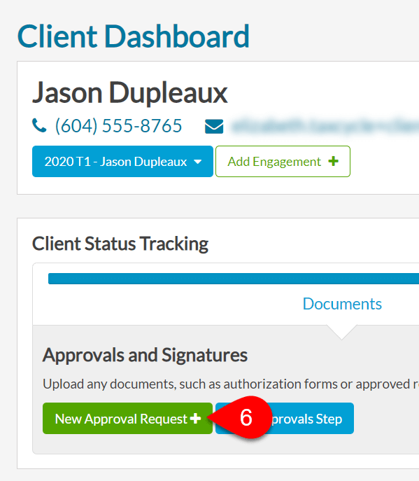 New Approval Request Button
