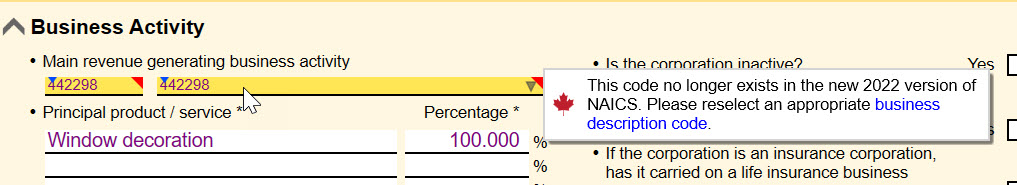 Screen Capture: This code no longer exists in the new 2022 version of NAICS