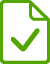 Green form with green check mark