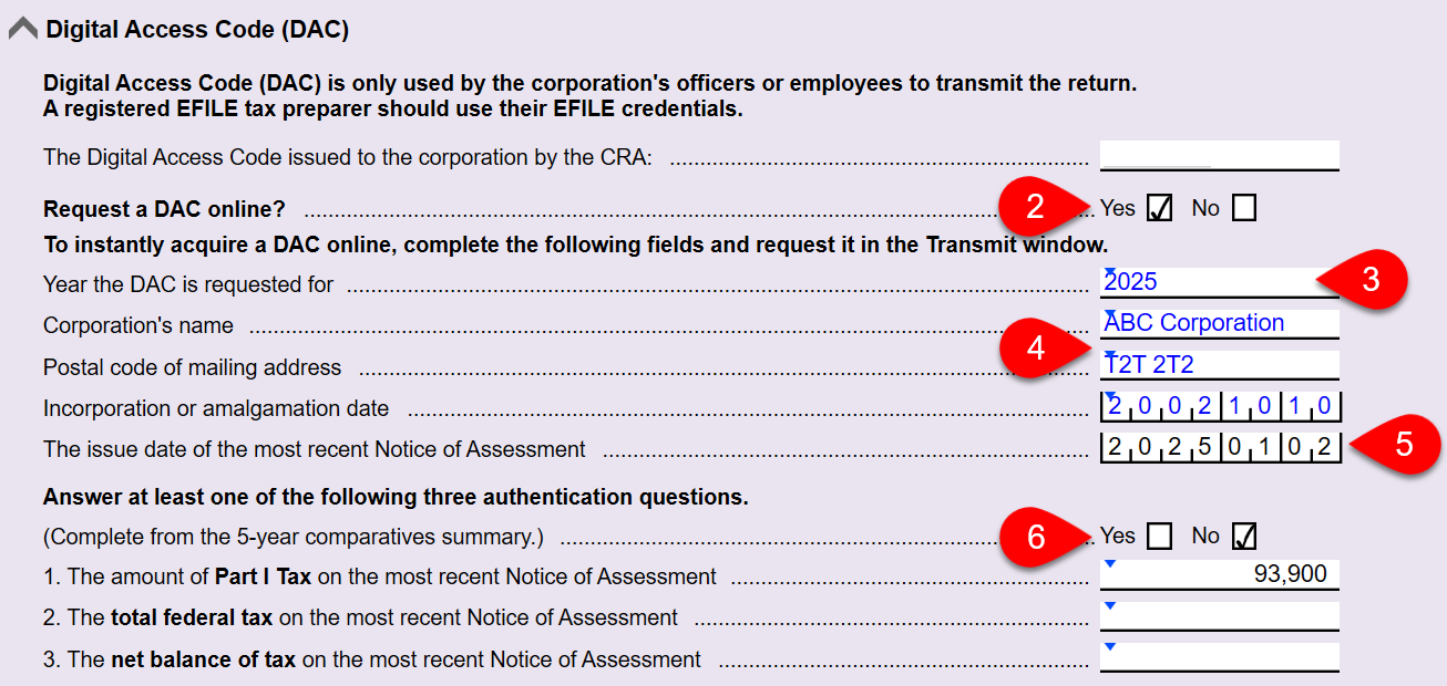 Screen Capture: Request a DAC