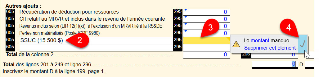 Capture d’écran : S100 lines 605 and 295