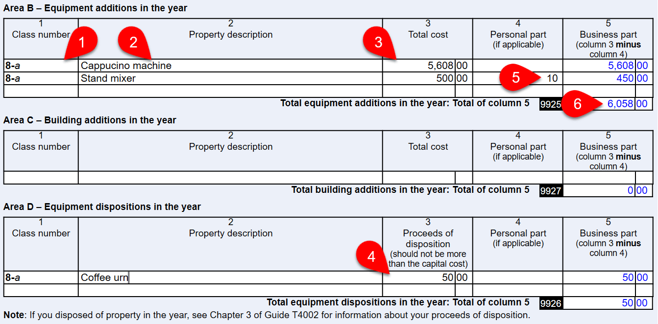 Screen Capture: Additions and Dispositions