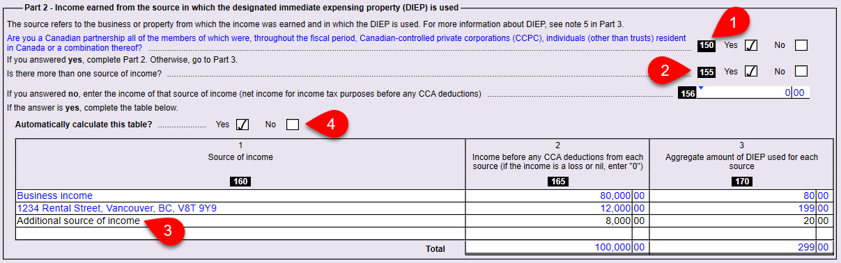 Screen Capture: Part 2 table of the T5013SCH8