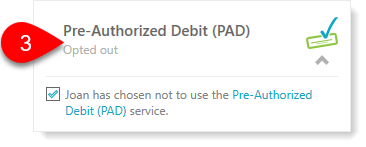 Transmit sidebar with the opt out.