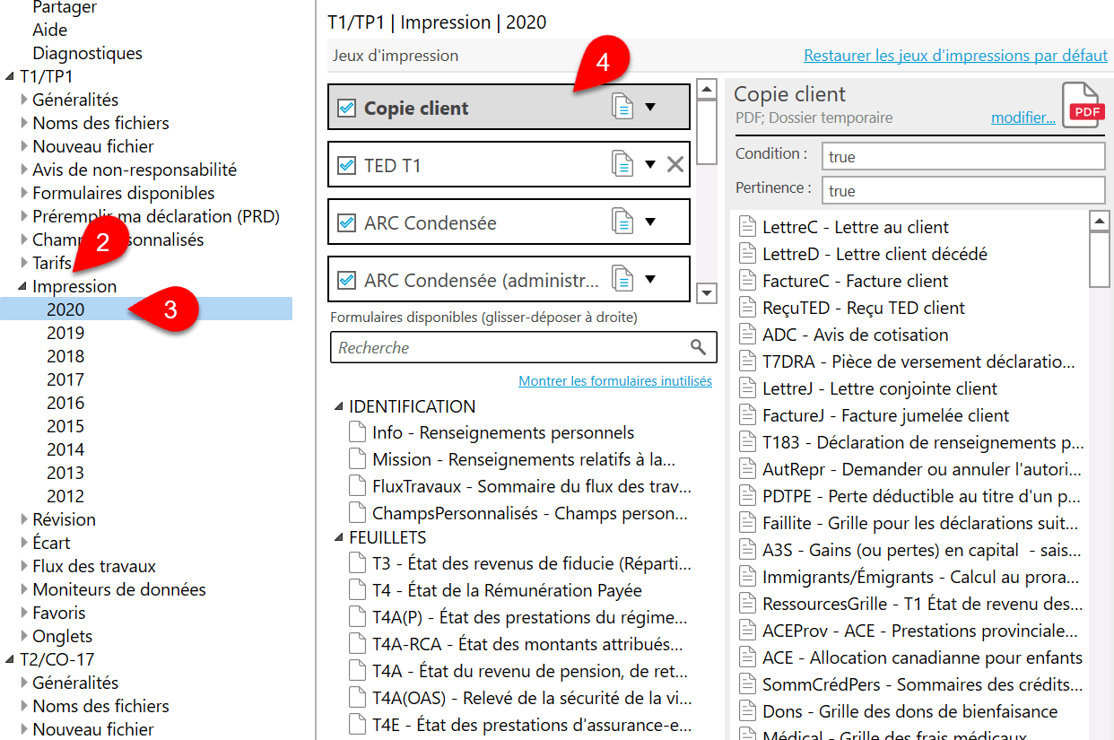 Image : options d'impression