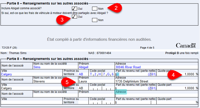 Attribuer des revenus a un epoux ou un associe