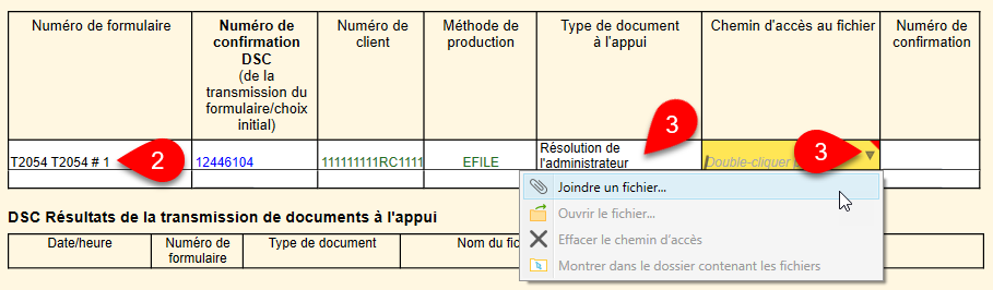 Capture d'écran : Grille de calcul SoutienDSC