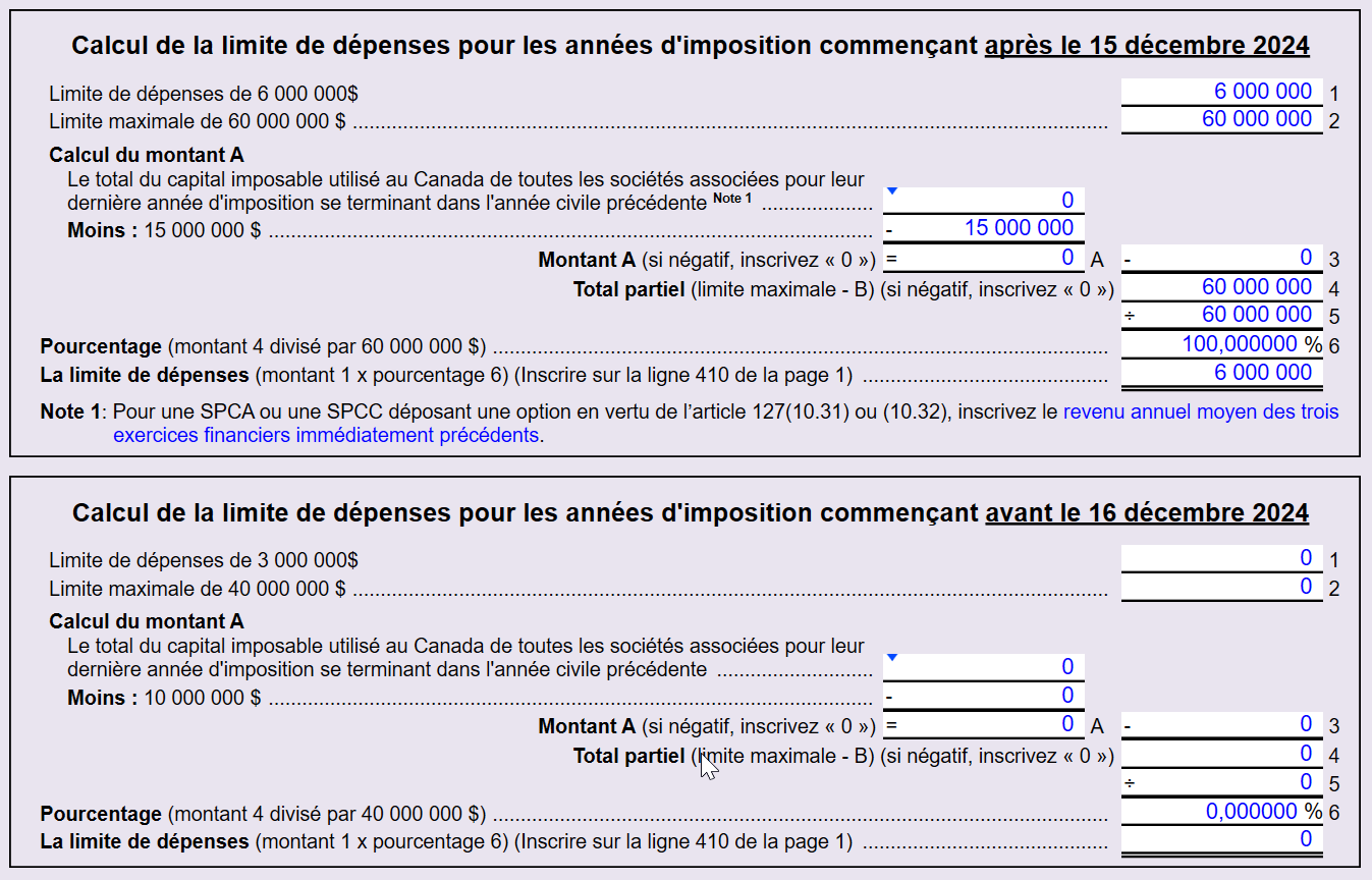Capture d'écran : Section aide à l'écran