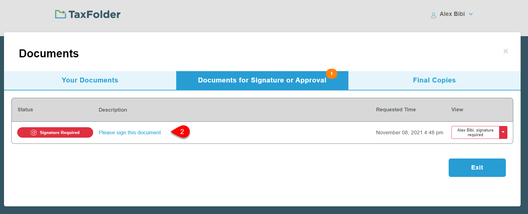 Documents for approval or signature