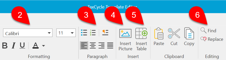 Screen Capture: Formatting Toolbar