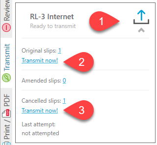 Screen Capture: Ready to Transmit RL-3