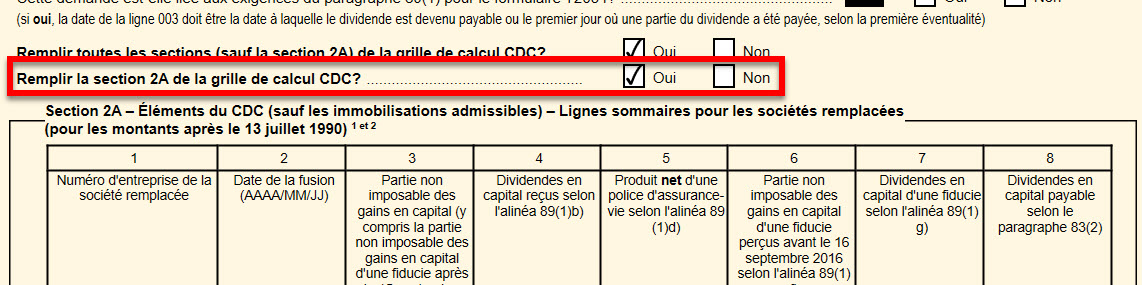 Screen Capture: Complete 2A from CDA worksheet