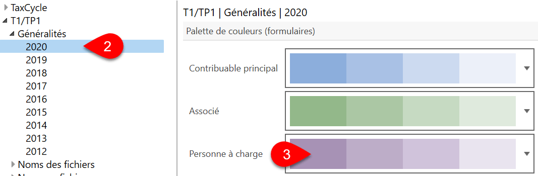 Image : palette de couleurs (formulaires)