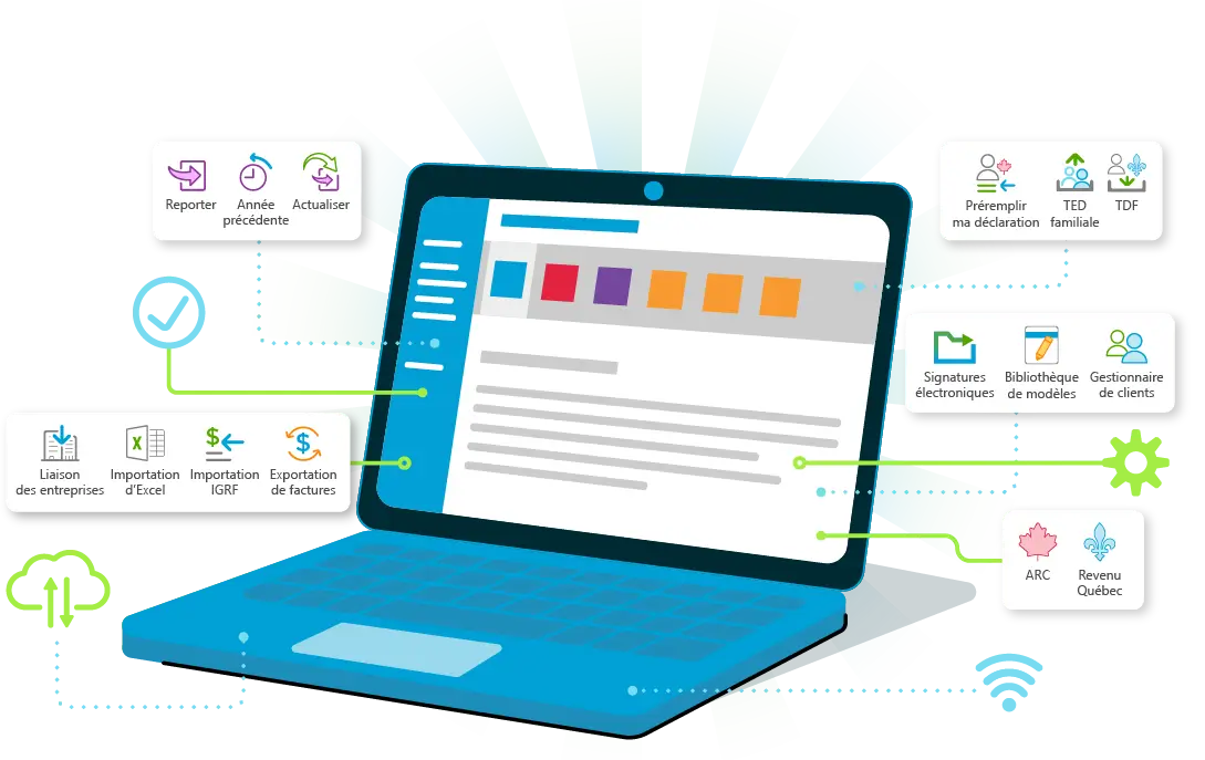 Logiciel de déclaration de revenus professionnel pour les comptables et commis-comptables