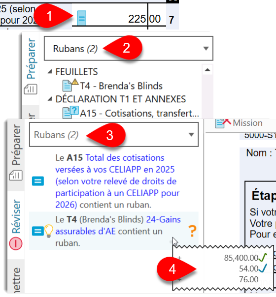 Capture d'écran : Trouver des bandes