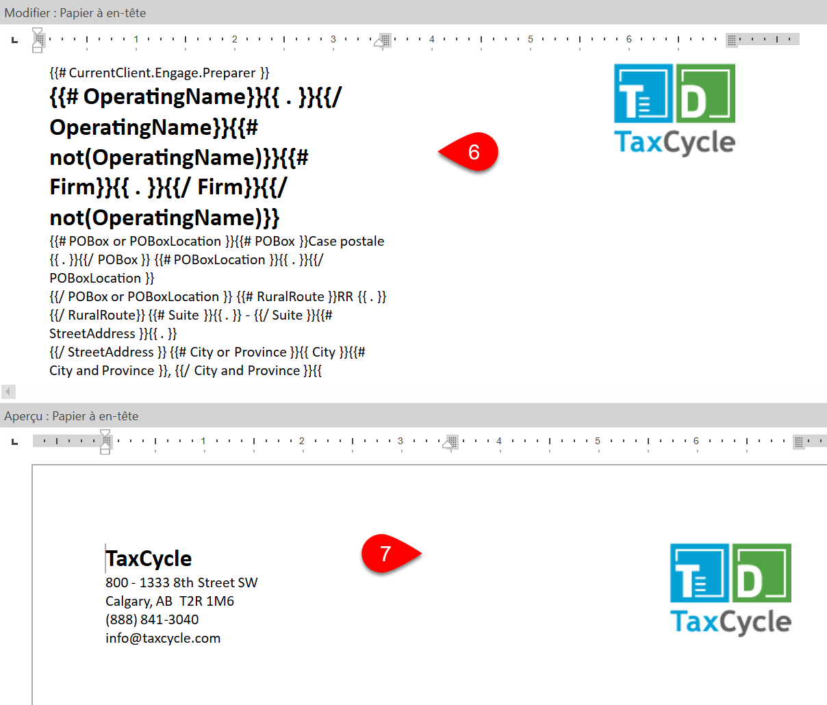 Image : aperçu des modifications