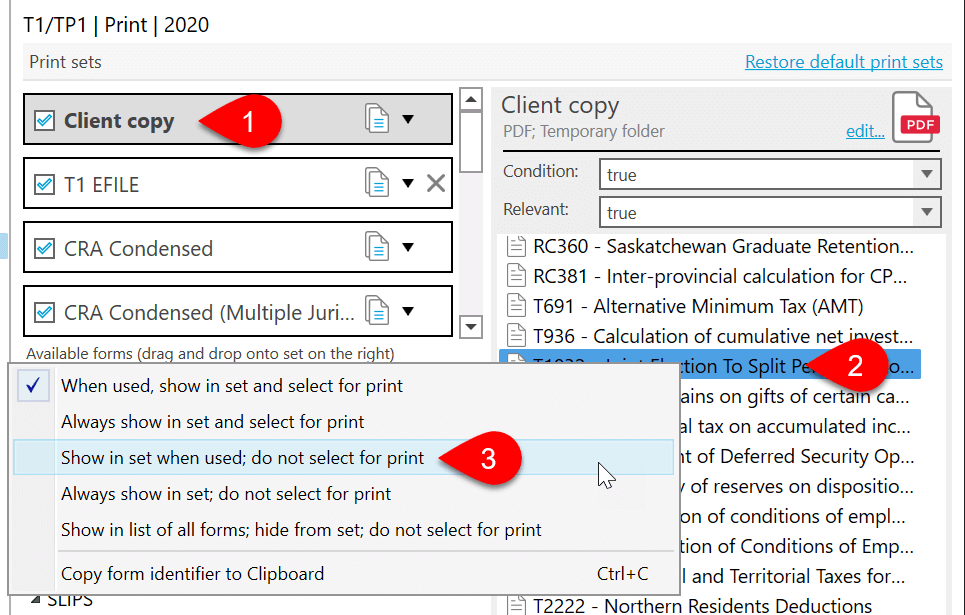 Screen Capture: Show in set when used; do not select for print