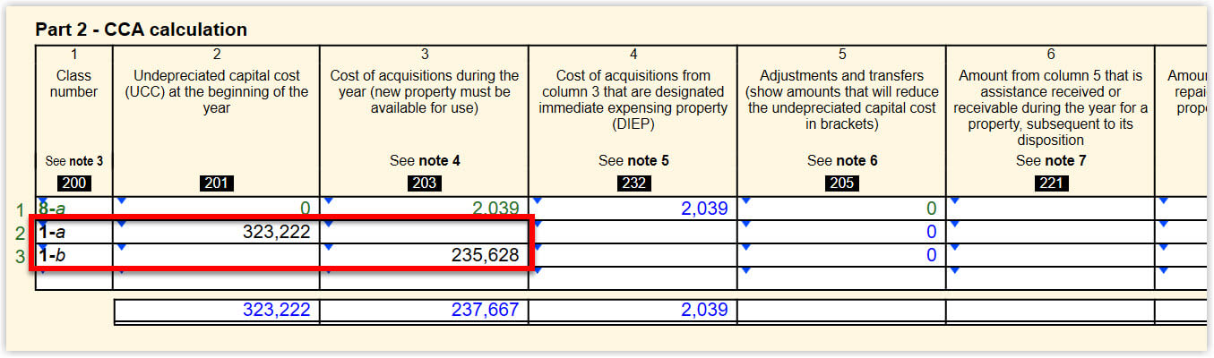 Screen Capture: Separate Asset Classes