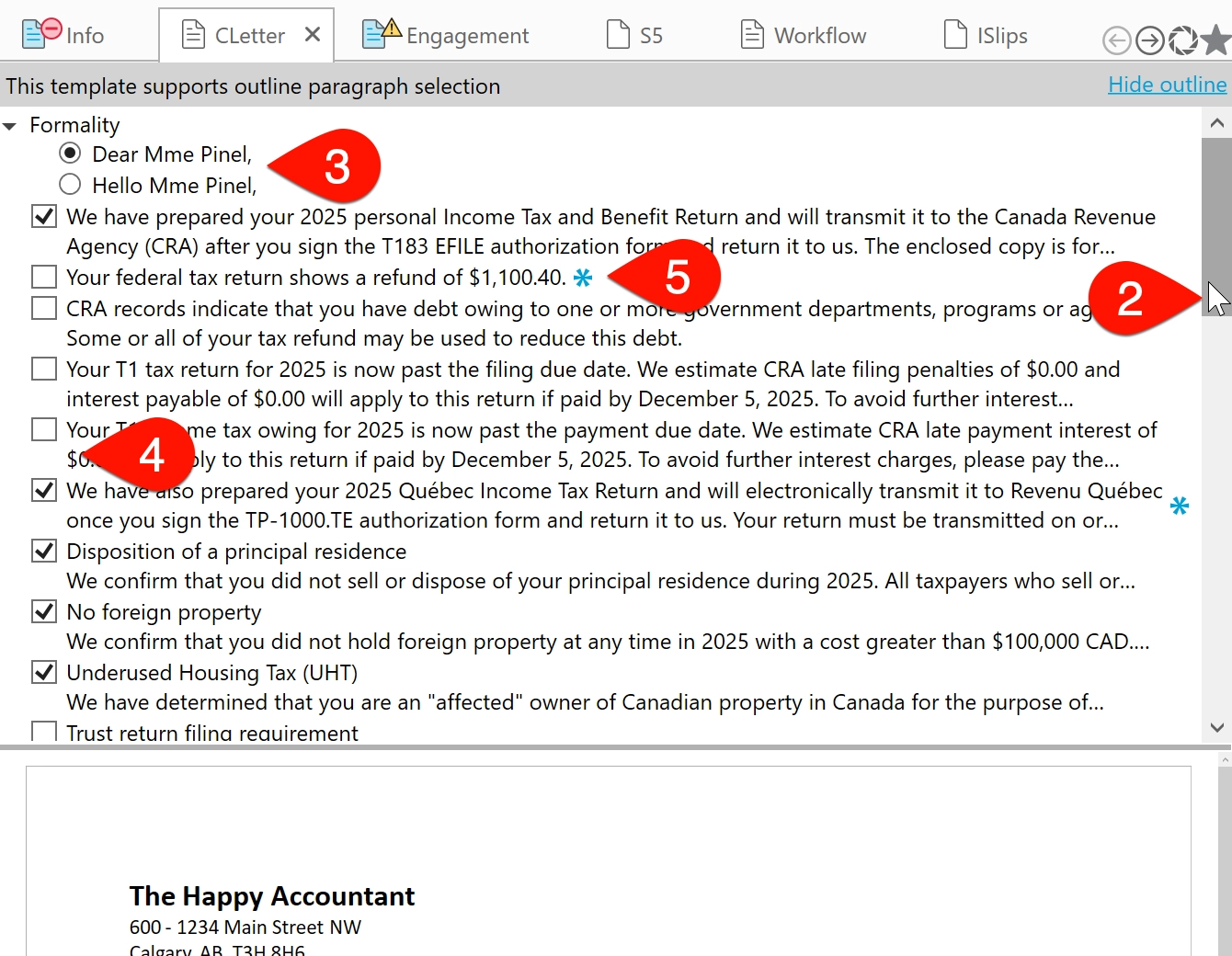 Screen Capture: Template Outline Open