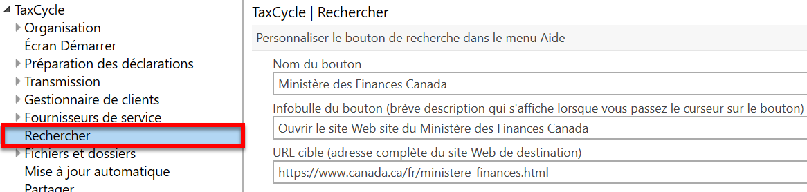 Screen Capture: Research Options