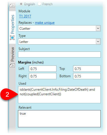 Used condition to exclude coupled returns