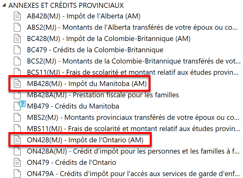 Capture d’écran : AB428(AM) et BC428(AM)