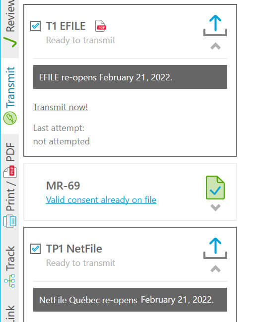 EFILE re-opens February 21, 2022.