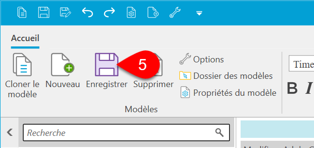 Capture d’écran : Menu Enregistrer