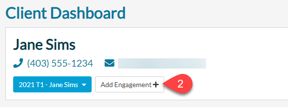 Screen Capture: Add Engagement Button