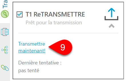 Capture d’écran : Transmettre  T1 ReTRANSMETTRE