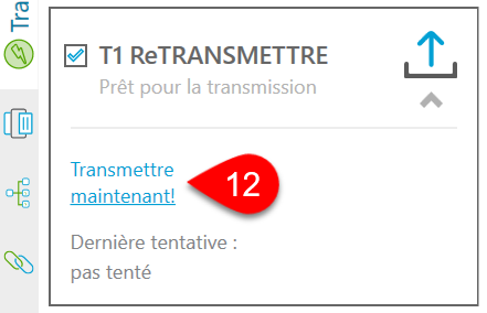 Capture d’écran : Transmettre  T1 ReTRANSMETTRE